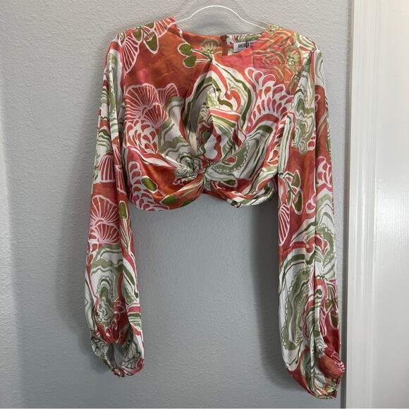 Andrea Iyamah Behati Cropped Top Mushroom Print - Picture 2 of 14